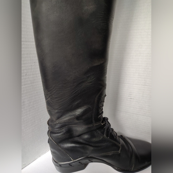 Ariat Equestrian Riding Boots 9.5 Tall Height Full Calf Black ATS Equipped Boots - Picture 14 of 17